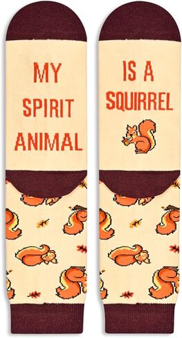 HAPPYPOP Funny Squirrel Gifts for Squirrel Lovers Bear Gifts for Women Men, Fun Silly Socks for Mom Dad Him Her in Saudi Arabia