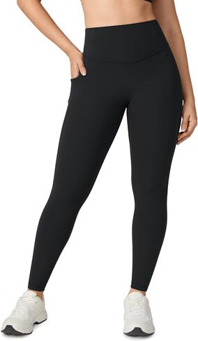 Hugcurve No Front Seam High Waisted Workout Leggings with Pockets for Women Buttery Soft Yoga Pants Gym Tights - 25'' in Saudi Arabia