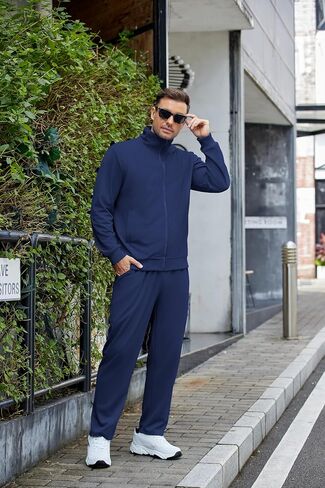 COOFANDY Men's Tracksuits Casual Sweatsuit 2 Piece Full Zip Athletic Jogging Suit Sets Sport Sweat Suit in Saudi Arabia