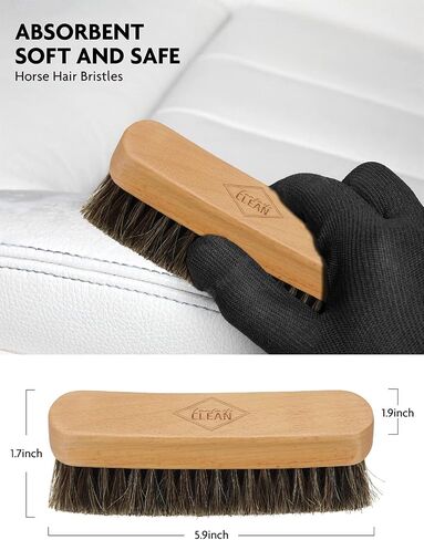 Fantasticlean 9PCS Car Interior Detailing Set, Microfiber Cloth & Applicator, Single-Head Detailing Brushes, Natural Bristles, Scratch-Free & Ultra-Soft for Seats Leather Care or Cleaning in Kuwait