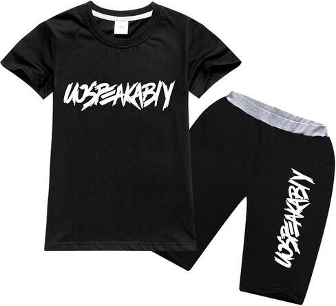 Boys Shorts Set Cotton T-Shirt and Short Pants 2 Pieces Summer Tracksuit for Age 2-12 Years in Kuwait