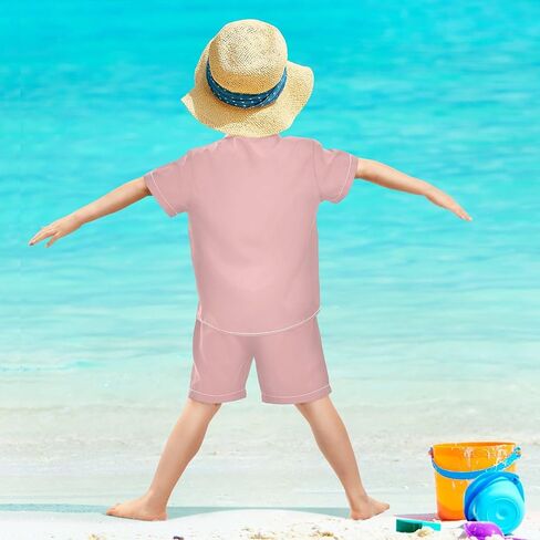3T Toddler Boy Shorts Set Teal Hawaiian Button Down Shirts Summer Outfits for Little Boy in Kuwait