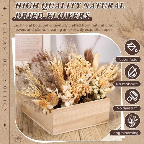 Layhit 24 Pcs Boho Dried Flower Bouquet Mini Wedding Handmade Dry Flowers Decor for Vase Crafts DIY Photo Boutonniere for Men Floral Plant for Bridesmaid Gift Birthday Decor (Gerbera Daisy) in Kuwait