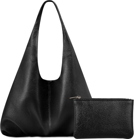 حقائب NIUEIMEE ZHOU Slouchy Hobo للنساء حقائب كتف من الجلد النباتي القديم مع محفظة للعملات المعدنية in Kuwait