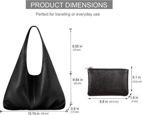 حقائب NIUEIMEE ZHOU Slouchy Hobo للنساء حقائب كتف من الجلد النباتي القديم مع محفظة للعملات المعدنية in Kuwait