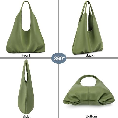NIUEIMEE ZHOU Slouchy Hobo Bags for Women Retro Vegan Leather Shoulder Handbags with Coin Purse in Kuwait