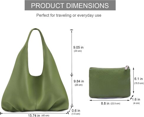 NIUEIMEE ZHOU Slouchy Hobo Bags for Women Retro Vegan Leather Shoulder Handbags with Coin Purse in Kuwait