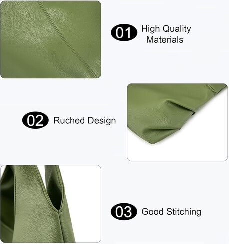 NIUEIMEE ZHOU Slouchy Hobo Bags for Women Retro Vegan Leather Shoulder Handbags with Coin Purse in Kuwait