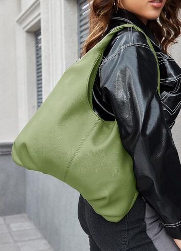 NIUEIMEE ZHOU Slouchy Hobo Bags for Women Retro Vegan Leather Shoulder Handbags with Coin Purse in Kuwait
