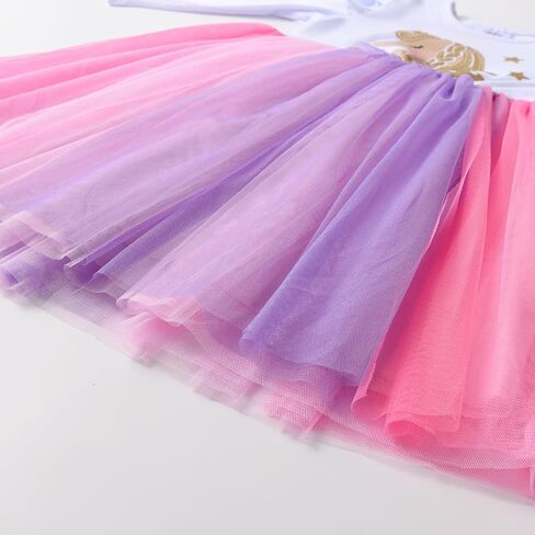DXTON Girls Toddler Tutu Dresses Winter Long Sleeve Tulle for Party Casual Outfits 2-12T in Kuwait
