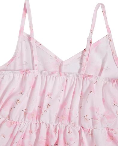 SOLY HUX Girl's Spaghetti Strap Dress Floral Print Sleeveless Summer Beach Casual Sundress A-line Mini Dresses in Saudi Arabia