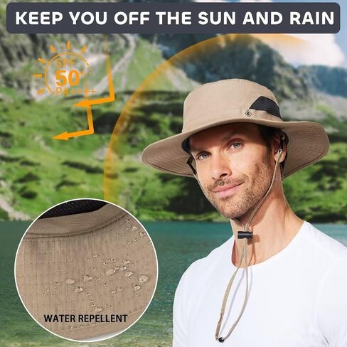 Fishing Hat for Mens Sun Hat Wide Brim Bucket Hat SPF UV Protection XL XXL Large Size Big Head Hiking Beach Safari in Kuwait