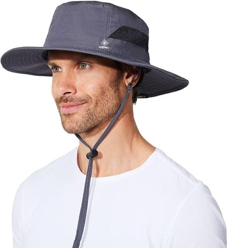 Fishing Hat for Mens Sun Hat Wide Brim Bucket Hat SPF UV Protection XL XXL Large Size Big Head Hiking Beach Safari in Kuwait