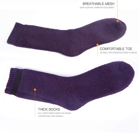 Jeasona Wool Hiking Socks for Women Warm Winter Thermal Thick Socks for Cold Weather Cozy Gifts for Women Mom 5 Pairs in Kuwait