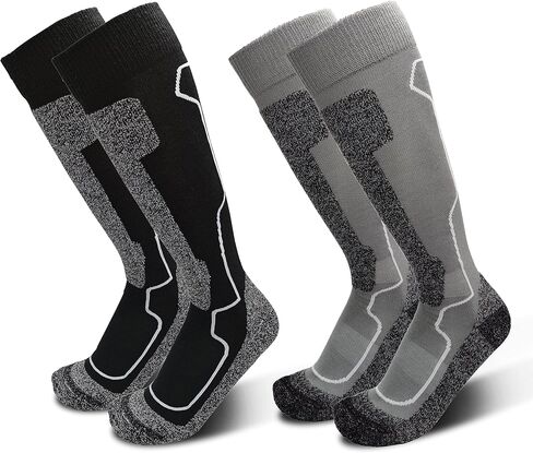 HIGHCAMP 2 Pairs Merino Wool Men Women Cold Weather Ski Snow Snowboard Socks for Skiing,Snowboarding,Winter Hunting in Saudi Arabia