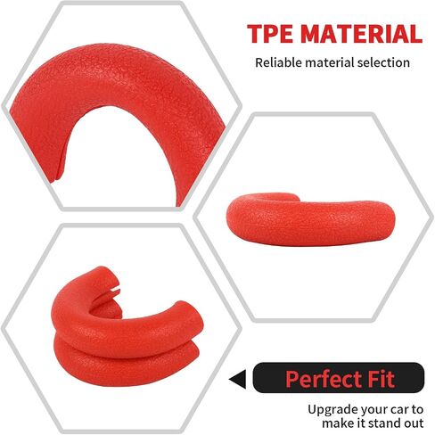 RT-TCZ Rear Bumper Tow Hook Covers Rubber Protector Cover Exterior Accessories for Ford Bronco 2021-2025 (Red) in Saudi Arabia