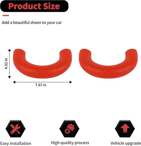 RT-TCZ Rear Bumper Tow Hook Covers Rubber Protector Cover Exterior Accessories for Ford Bronco 2021-2025 (Red) in Saudi Arabia