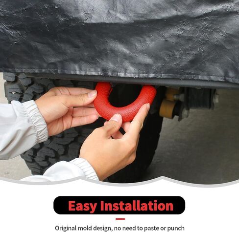 RT-TCZ Rear Bumper Tow Hook Covers Rubber Protector Cover Exterior Accessories for Ford Bronco 2021-2025 (Red) in Saudi Arabia