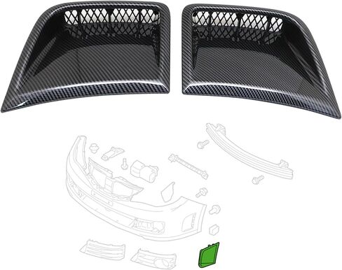 XQSMWF 2 قطعة من الجانب الأيسر والأيمن من ألياف الكربون غطاء زاوية المصد الأمامي متوافق مع Subaru Impreza WRX STi 2008-2014 استبدال 57739FG020 57739FG010 in Kuwait