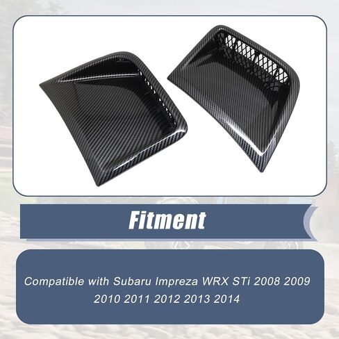 XQSMWF 2 قطعة من الجانب الأيسر والأيمن من ألياف الكربون غطاء زاوية المصد الأمامي متوافق مع Subaru Impreza WRX STi 2008-2014 استبدال 57739FG020 57739FG010 in Kuwait