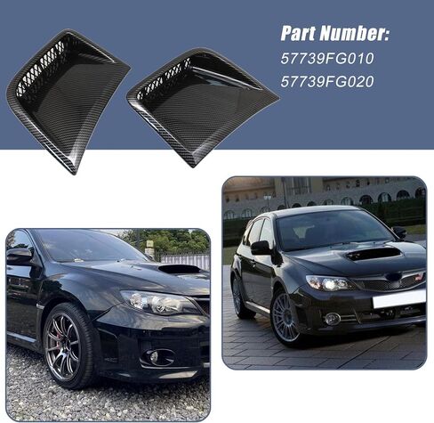 XQSMWF 2 قطعة من الجانب الأيسر والأيمن من ألياف الكربون غطاء زاوية المصد الأمامي متوافق مع Subaru Impreza WRX STi 2008-2014 استبدال 57739FG020 57739FG010 in Kuwait
