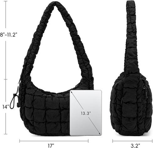 CLUCI Puffer Tote Bag for Women, Large Lightweight Quilted Carryall, Paddin Puffy Crossbody Purse Soft Hobo Shoulder Handbags in Kuwait