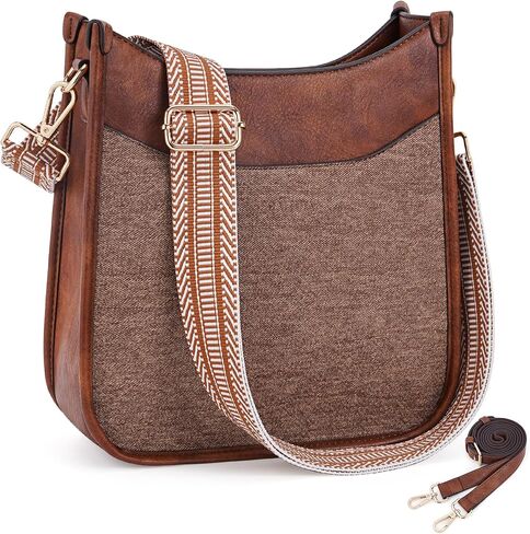 Women's Shoulder Handbags Fashion Vegan Leather Crossbody Bag Shoulder Purse For Ladies with 2PCS Adjustable Strap in Saudi Arabia