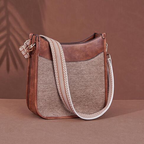 Women's Shoulder Handbags Fashion Vegan Leather Crossbody Bag Shoulder Purse For Ladies with 2PCS Adjustable Strap in Saudi Arabia