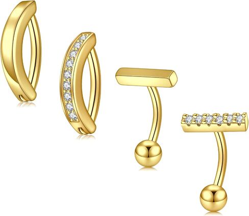Zolure 14G 10MM Belly Button Ring Hypoallergenic Dangling Clicker Hoop Belly Piercing Jewelry for Women in Kuwait