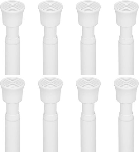KXLife 10 Pcs Small Window Tension Rods Adjustable Curtain Rod 17 to 28 Inch Tension Rod Expandable Spring Rod for Basement Window Curtains Tension Rods Spring for Kitchen Curtain, Black in Saudi Arabia