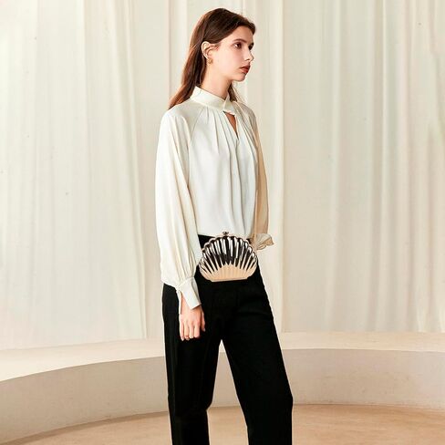 QZUnique Conch/Shell Shoulder Handbag Novelty Chain Strap Purse Acrylic Fashion Crossbody Evening Bag Clutch for Women Girl in Kuwait