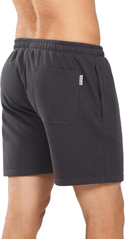 NORTHYARD Men's Cotton Shorts Casual Lounge Sweat Shorts with Zipper Pockets for Workout in Saudi Arabia