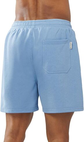 NORTHYARD Men's Cotton Shorts Casual Lounge Sweat Shorts with Zipper Pockets for Workout in Saudi Arabia
