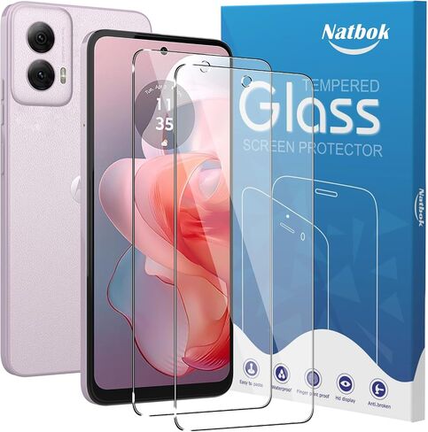 عبوتان متوافقتان مع واقي شاشة Motorola Moto G54/ G54 Power 5G، تغطية كاملة لفيلم زجاج مقوى 9H، مقاوم للخدش عالي الدقة، خالٍ من الفقاعات لواقي شاشة Motorola G54 in Kuwait