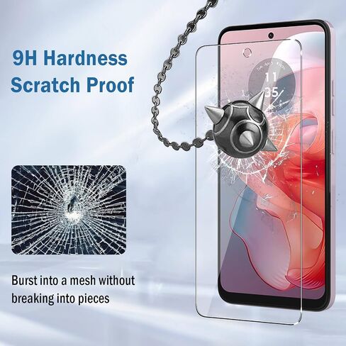 عبوتان متوافقتان مع واقي شاشة Motorola Moto G54/ G54 Power 5G، تغطية كاملة لفيلم زجاج مقوى 9H، مقاوم للخدش عالي الدقة، خالٍ من الفقاعات لواقي شاشة Motorola G54 in Kuwait