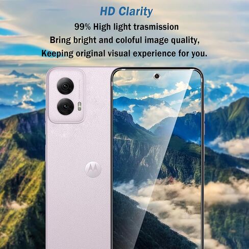 عبوتان متوافقتان مع واقي شاشة Motorola Moto G54/ G54 Power 5G، تغطية كاملة لفيلم زجاج مقوى 9H، مقاوم للخدش عالي الدقة، خالٍ من الفقاعات لواقي شاشة Motorola G54 in Kuwait