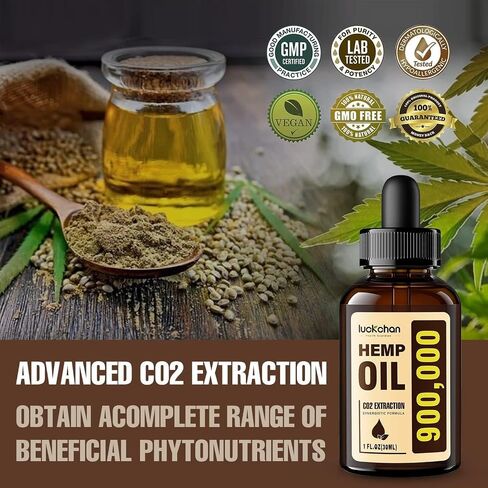 Hemp Oil Organic Extra Strength (4-Pack) High Potency Hemp Drops Natural Hemp Extract, Non-GMO, Low Sugar, Made in USA (Natural) in Saudi Arabia