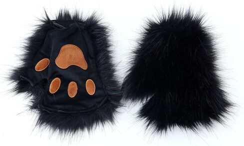 Anbiliwobo Fox Cat Wolf Paws Gloves Cosplay Costume Halloween Fancy Party Costume Accessories in Saudi Arabia