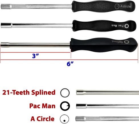 3 PCS Carburetor Adjustment Tool kit(21 Teeth Splined, Pac Man, A-Circle) for 2 Common Cycle Carburator Adjusting Small Engine Carb Tune up Adjusting Tool in Kuwait