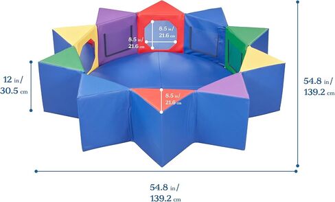 ECR4Kids SoftZone Wall of Mirrors, Activity Center, Assorted in Kuwait