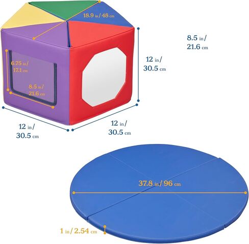 ECR4Kids SoftZone Wall of Mirrors, Activity Center, Assorted in Kuwait