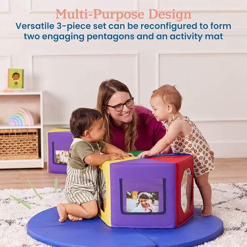 ECR4Kids SoftZone Wall of Mirrors, Activity Center, Assorted in Kuwait