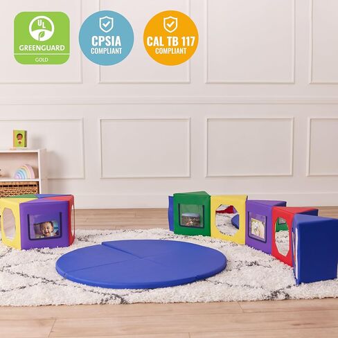 ECR4Kids SoftZone Wall of Mirrors, Activity Center, Assorted in Kuwait