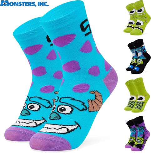 Disney Boys Socks Monsters Inc 5 Pack of Ankle Socks Size 12-7 Comfy Breathable Crew Socks for Kids Teenagers Boys Gifts in Kuwait