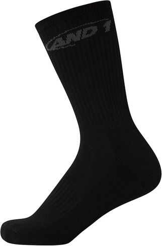 AND1 Boys' Crew Socks - 8 Pack Soft Athletic Mid Calf Socks for Boys - Boys Cushioned Sports Crew Socks (S-L) in Kuwait