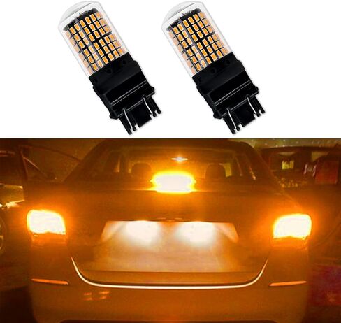 2PCS 3157 LED لمبة السيارة، فائقة السطوع منخفضة الطاقة 12V 3056 3156 3156A 3057 4057 3157 4157 T25 LED لمبات السيارة مع استبدال جهاز العرض لأضواء وقوف السيارات الفرامل الذيل، وأضواء عكسية احتياطية in Kuwait