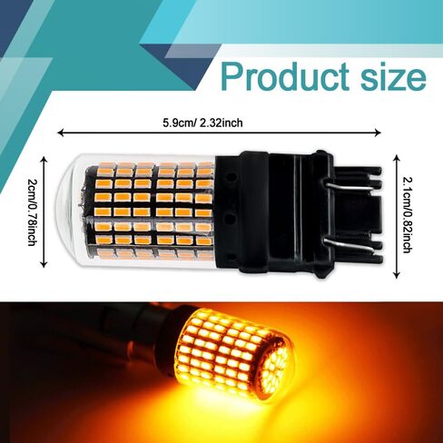 2PCS 3157 LED لمبة السيارة، فائقة السطوع منخفضة الطاقة 12V 3056 3156 3156A 3057 4057 3157 4157 T25 LED لمبات السيارة مع استبدال جهاز العرض لأضواء وقوف السيارات الفرامل الذيل، وأضواء عكسية احتياطية in Kuwait