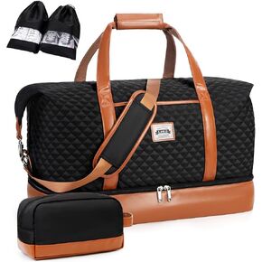 Travel Duffle Bag, Weekender Bags for Women Carry On Travel Bag Overnight Bag with Shoe Compartment Toiletry Bag