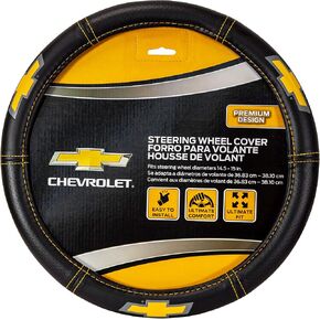 Plasticolor 006693R01 Deluxe High Contrast Stitching Premium Steering Wheel Cover compatible with Chevrolet for Cars, Trucks & SUV
