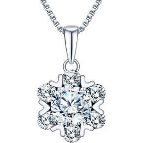 Pendant Necklaces for Women, Gifts for Wife Girlfriend Mom, 1-3 Carat Moissanite Necklaces, Anniversary Eternity Jewelry Present for Wife, Birthday Gifts for Women Wife